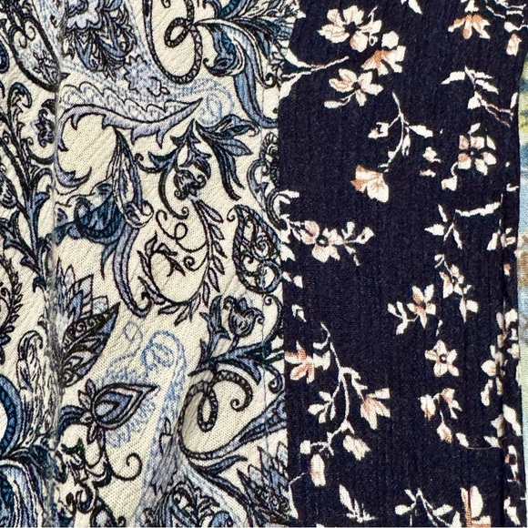 Oddy Mixed Print Longline Open Front Floral Boho Patchwork Kimono Cardigan - Picture 6 of 9